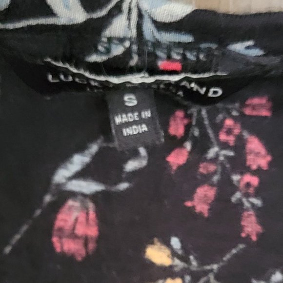 Lucky Brand Cold Shoulder Floral Shirt Size Small - Picture 6 of 13